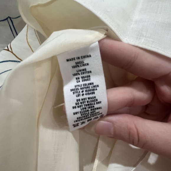 NWOT Theory Linen Nature Print Shift Dress - Picture 5 of 5